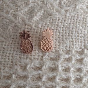 NEW PINEAPPLE EARRINGS ROSE GOLD